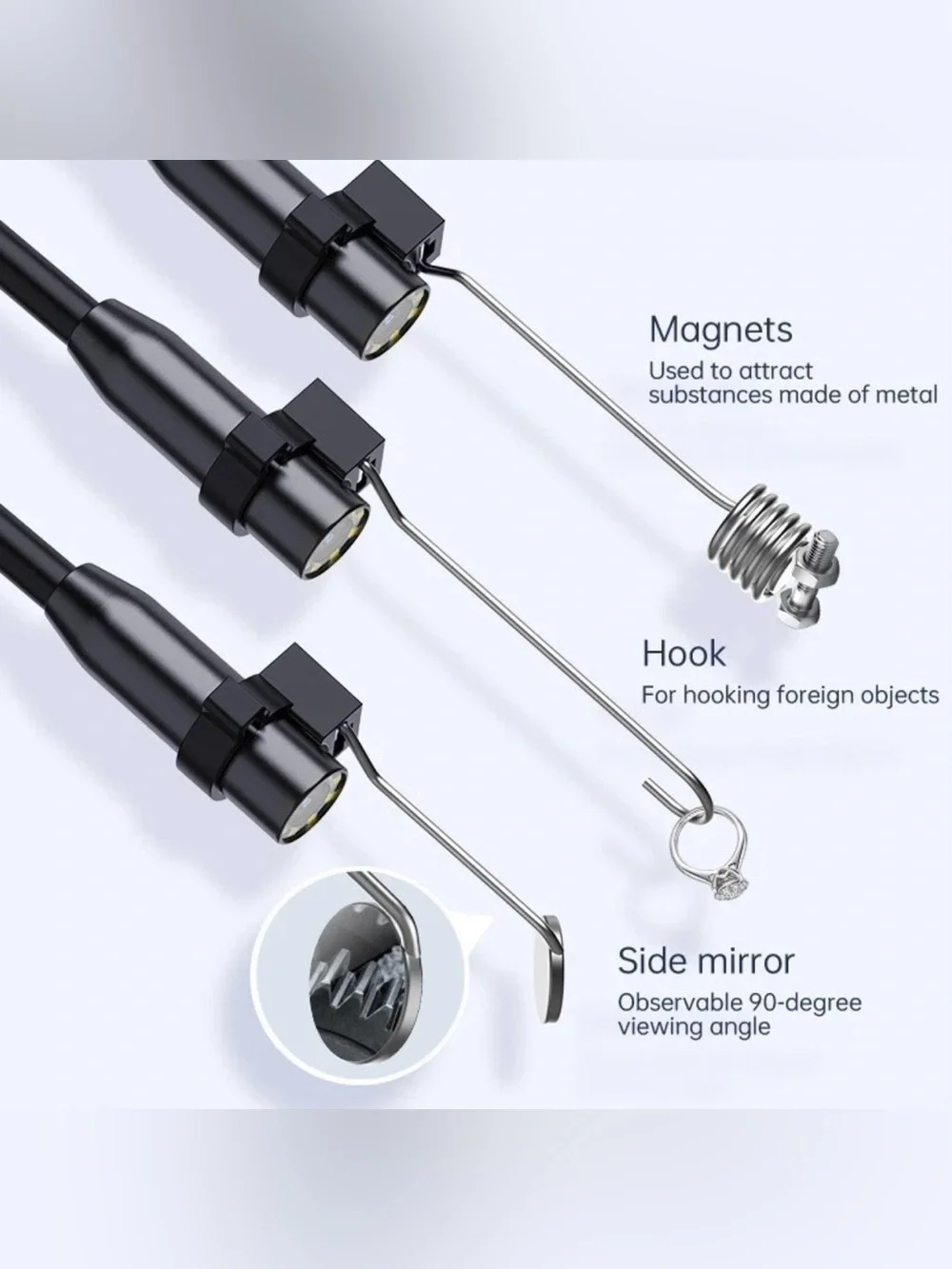 HD Industrial Endoscope LCD 4.3in 8mm Inspection Snake Camera High Quality